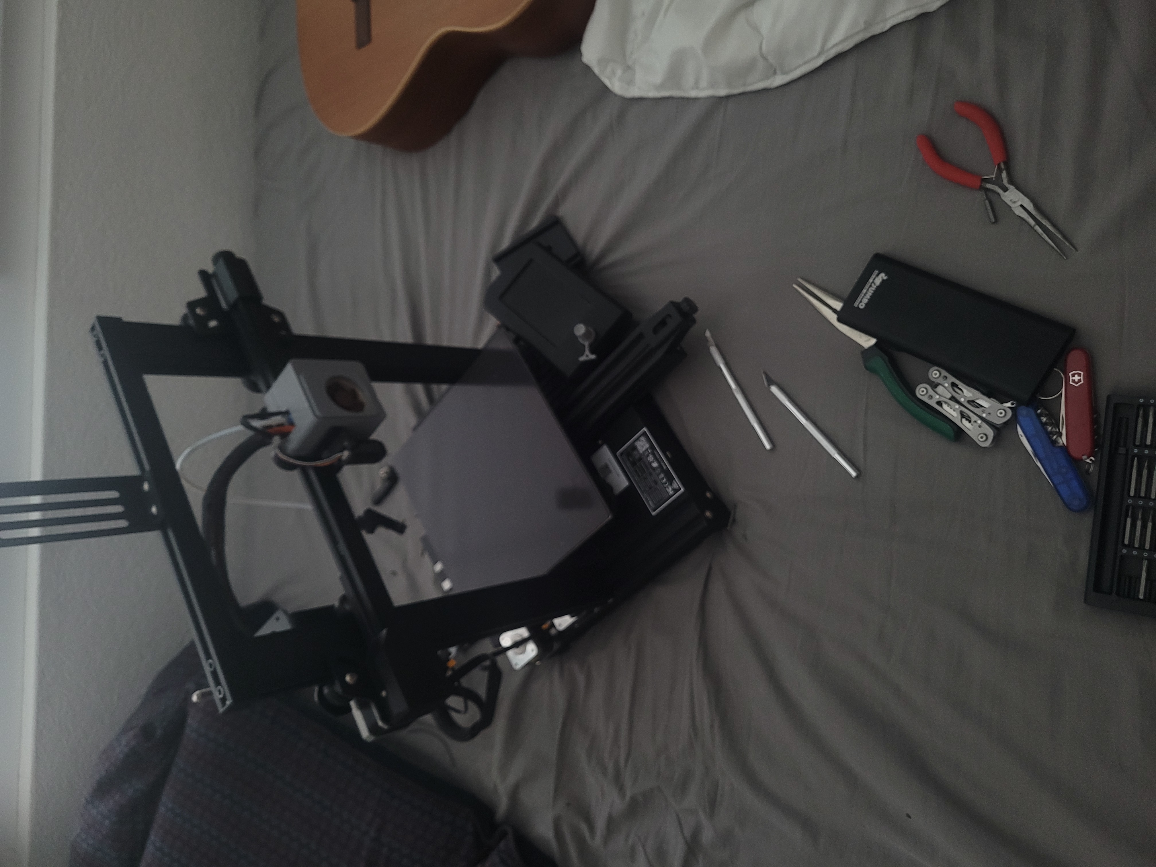 Close up of disassembled printer nozzle