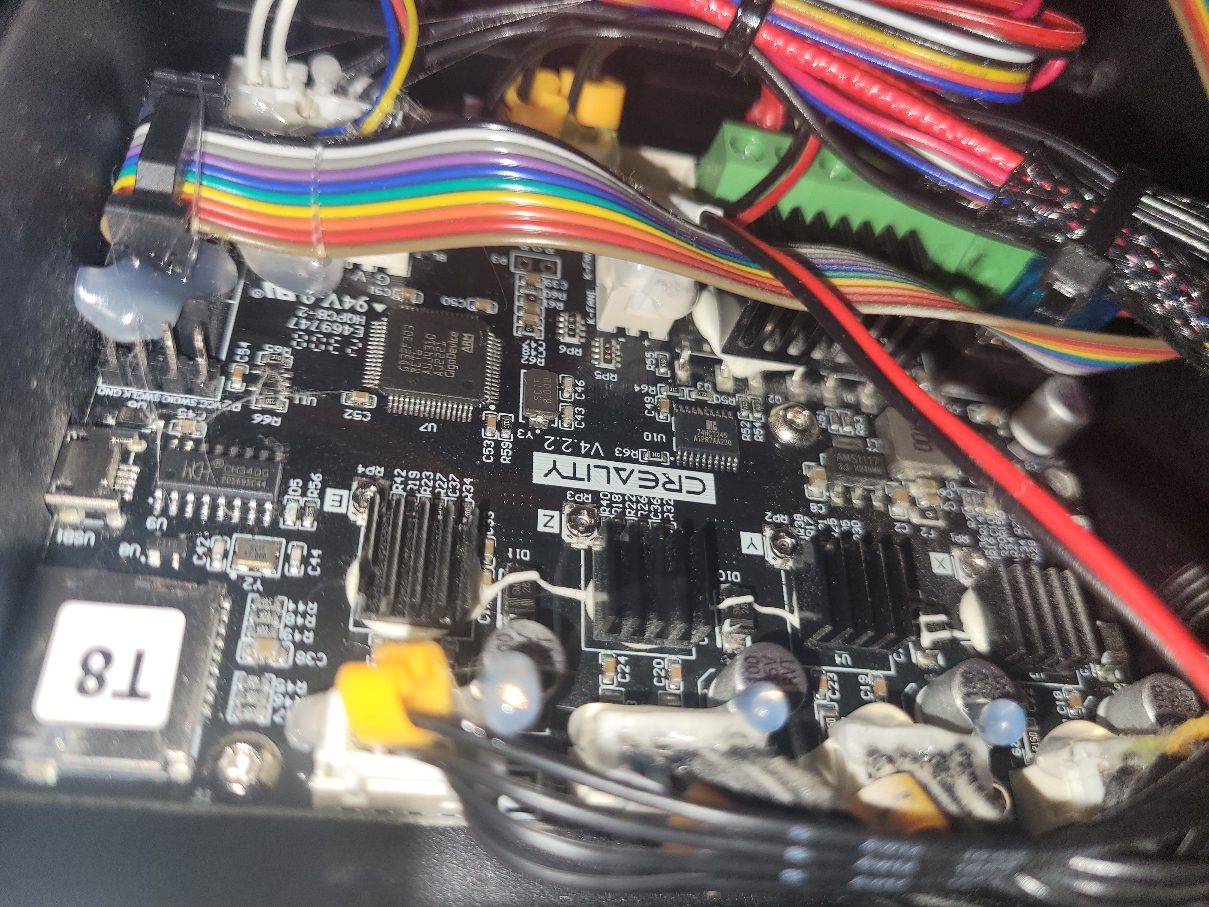 Printer display showing custom Marlin firmware interface